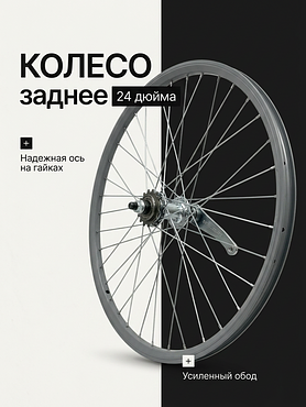 Колесо заднее 24" Stels под V-brake, под трещотку, под гайки